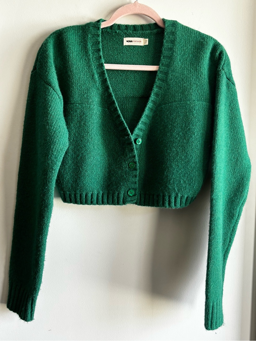 Ann Taylor Emerald Green Cropped Cardigan & tube top 🌲